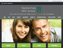 Tablet Screenshot of dentalcarewithamore.com